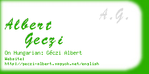 albert geczi business card